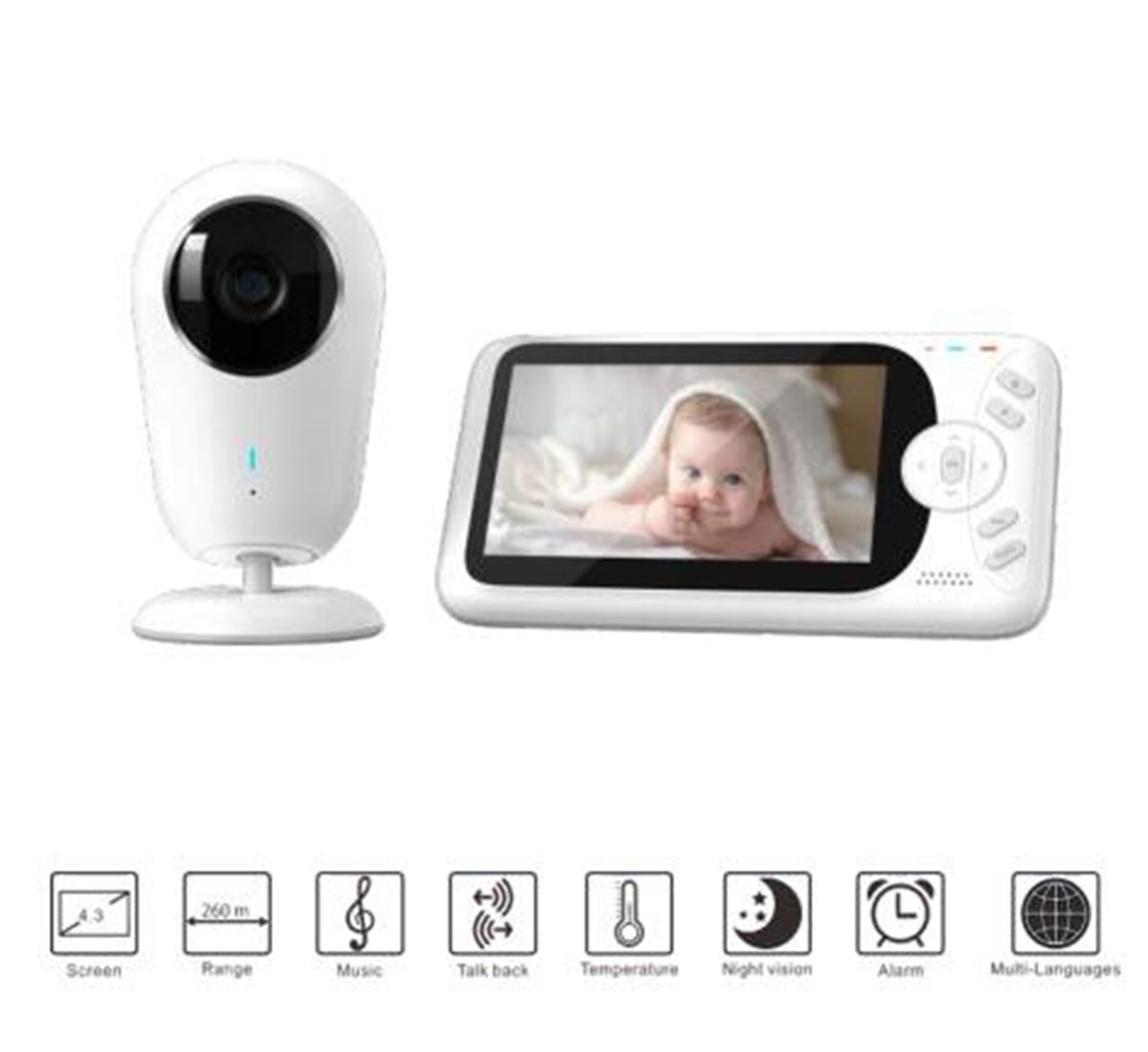 Home Security And Monitoring - 4.3인치 1080P 풀 HD 무선 베이비