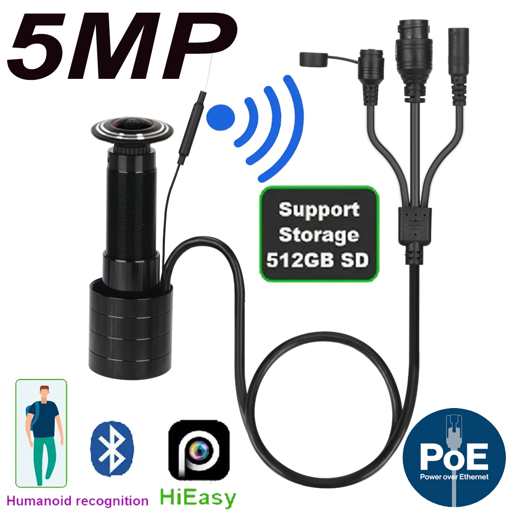Home Security Video Cameras - 5MP 도어 아이 IP POE 카메라