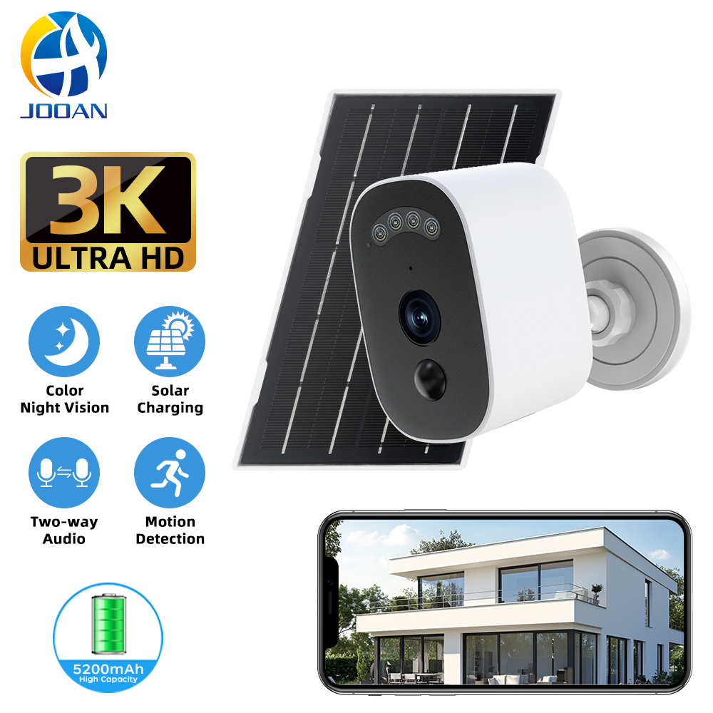 Home Security Video Cameras - Jooan 3K HD 태양광 보안 카메라