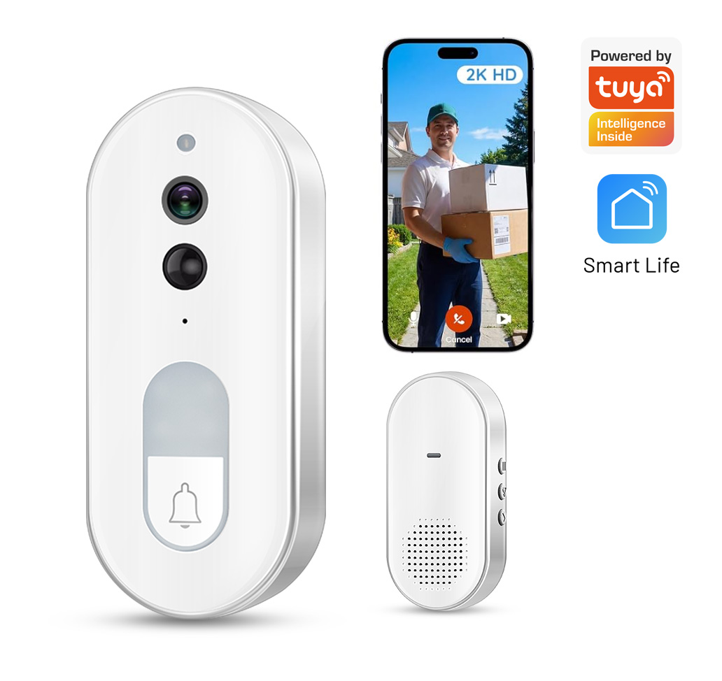 Home Security No Wifi Needed - Tuya 스마트 비디오 초인종 무선 1080P