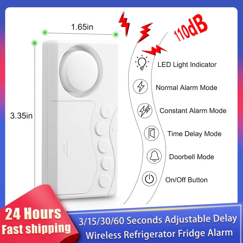Window Alarm Sensor - 지연 3/15/30/60 초 조정 가능한 지연