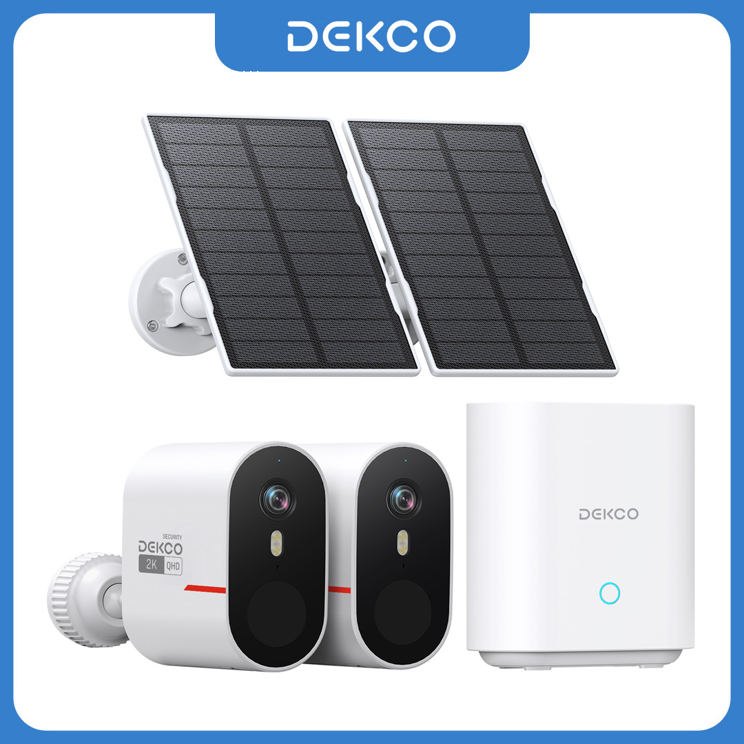 Home Security And Monitoring - 덱코 3MP WiFi 태양광 카메라 시스템