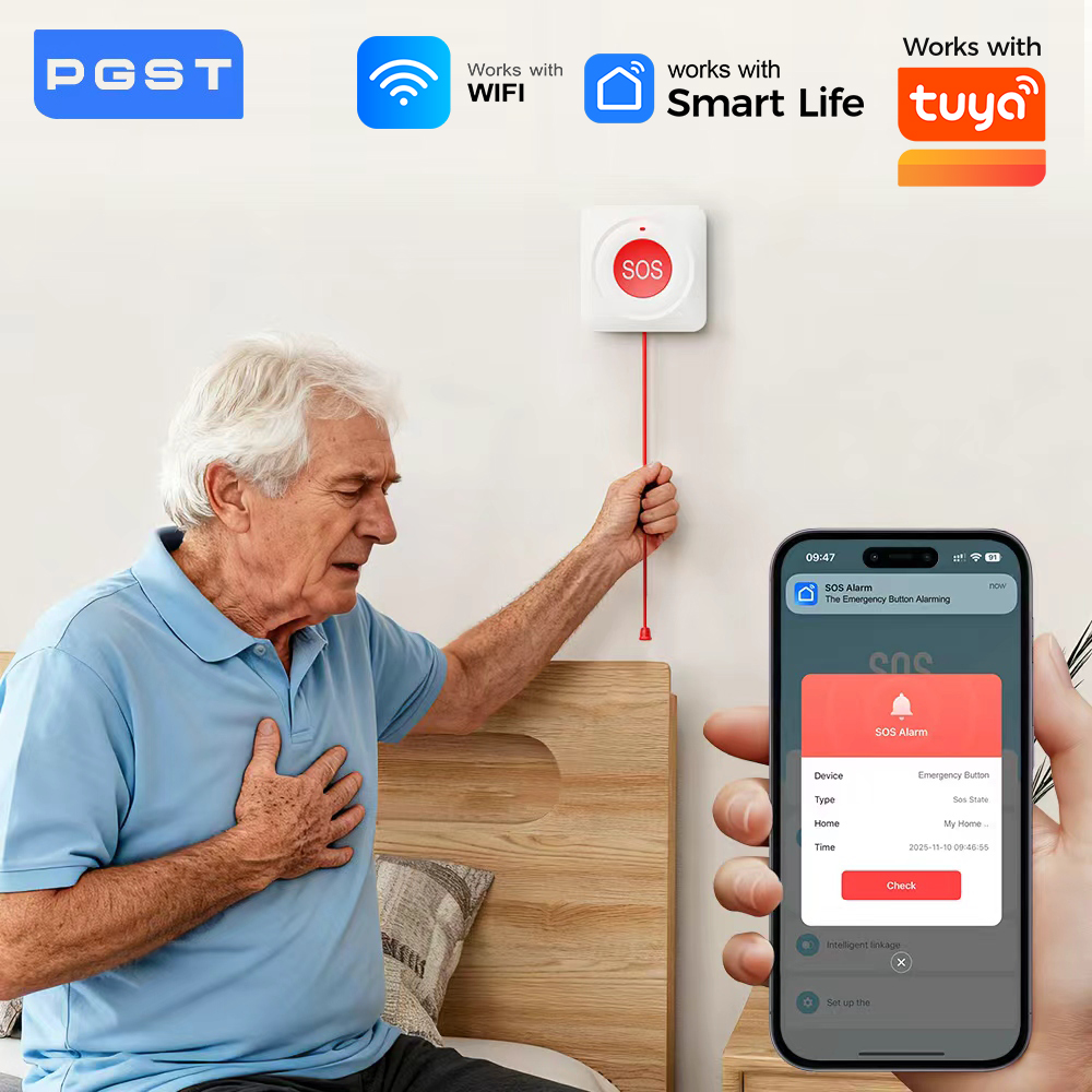 Home Security Device - WIFI Zigbee 버튼톤 SOS 푸시 버튼