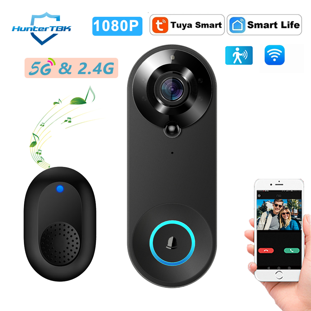 Home Security No Wifi Needed - 5G 2.4G WiFi 비디오 초인종 1080P