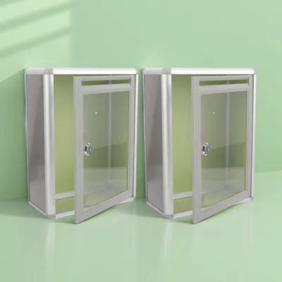 Home Security Box - 2Pcs 투명한 메일 박스 금속 벽걸이형