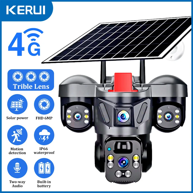 Home Security Video - KERUI 야외 PTZ 6MP 4G SIM
