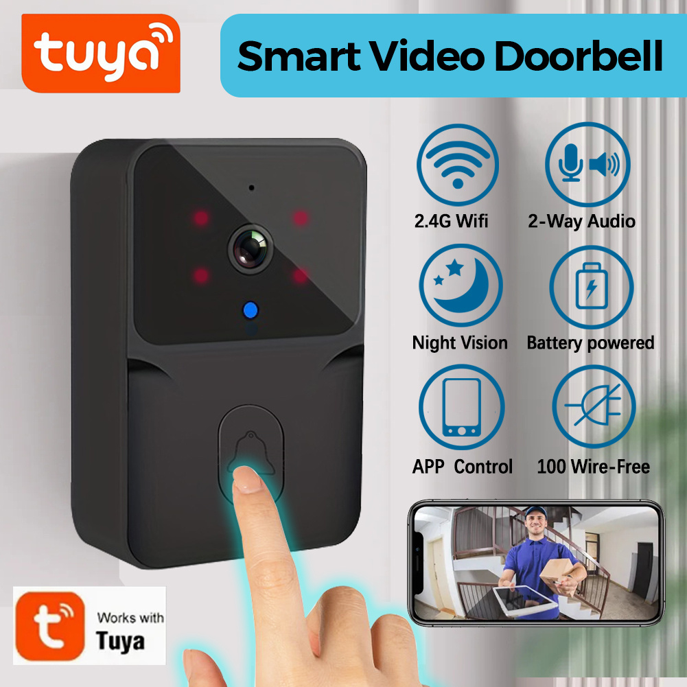 Home Security No Wifi Needed - Tuya 무선 스마트 비디오 초인종, 2.4G