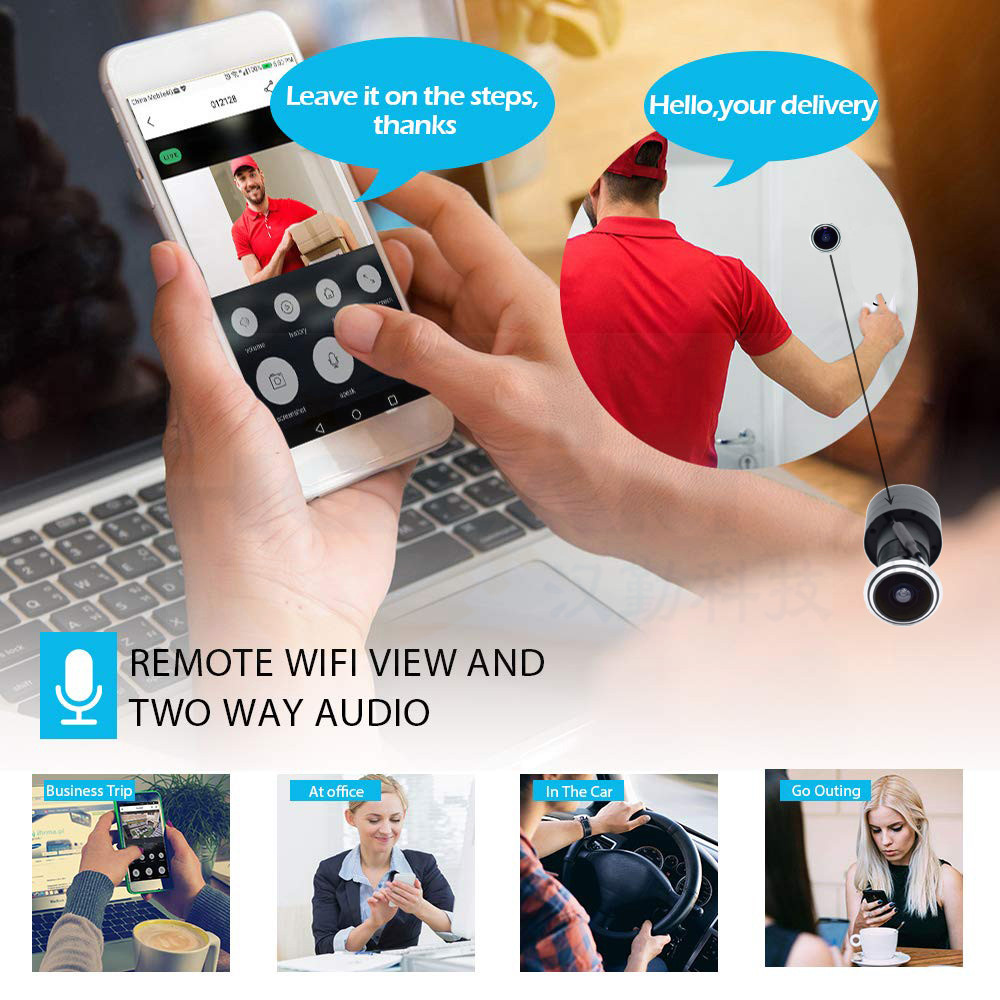 5MP 도어 아이 IP POE 카메라 미니 틈 구멍 1 - Home Security Video Cameras 리뷰 및 가격
