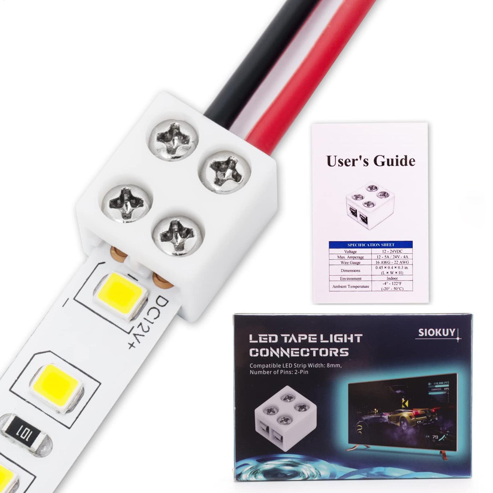 LED 스트립 커넥터 8mm 무납땜 스트립 라이트 커넥 - Home Security Providers 리뷰 및 가격