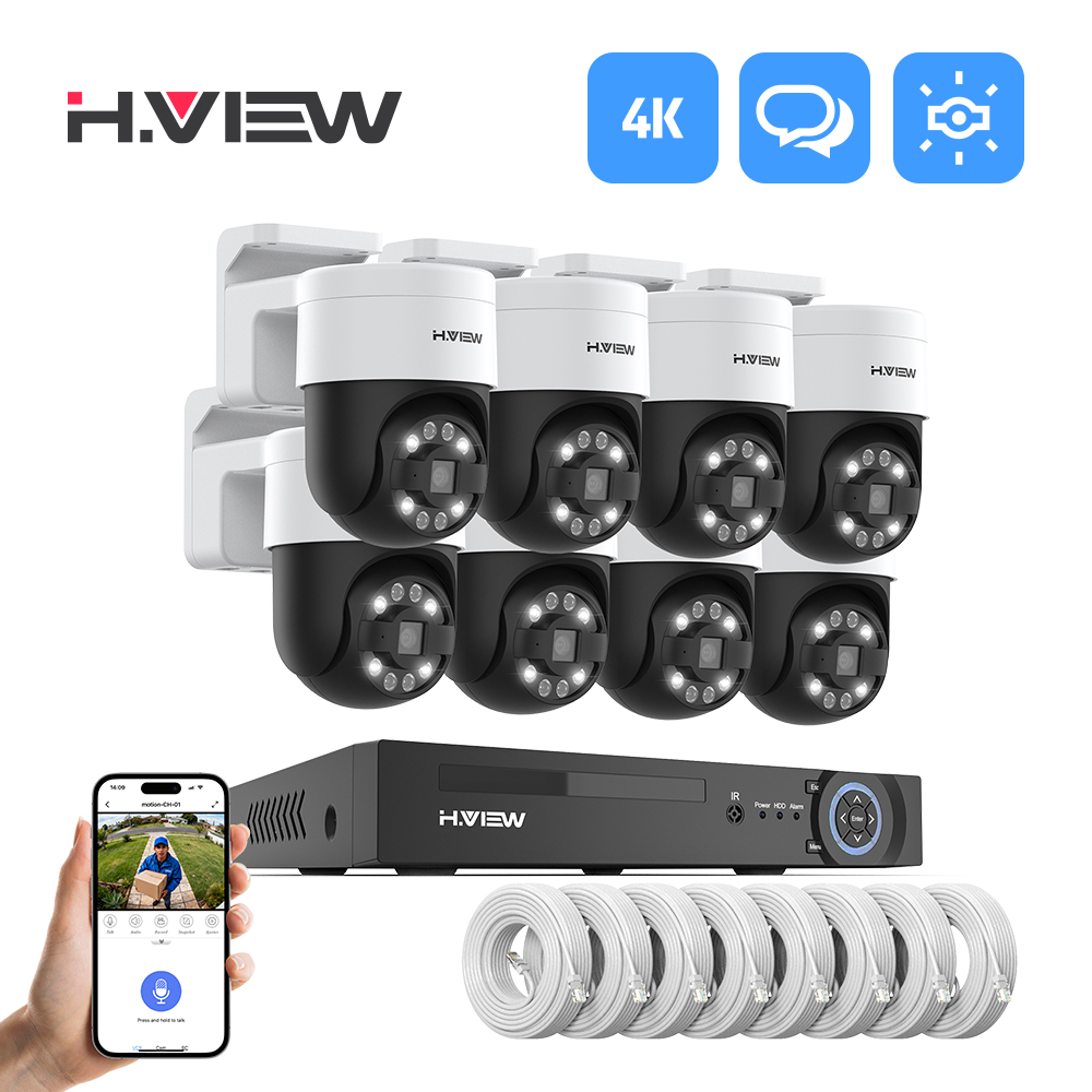 H.view 8Ch 4K 5MP 8MP Cctv 보안  - Home Security And Monitoring 리뷰 및 가격