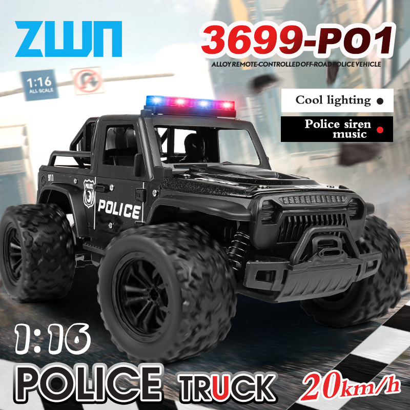 ZWN 1:16 합금 고속 오프로드 경찰 트럭 RC 자 - Home Security Police 리뷰 및 가격