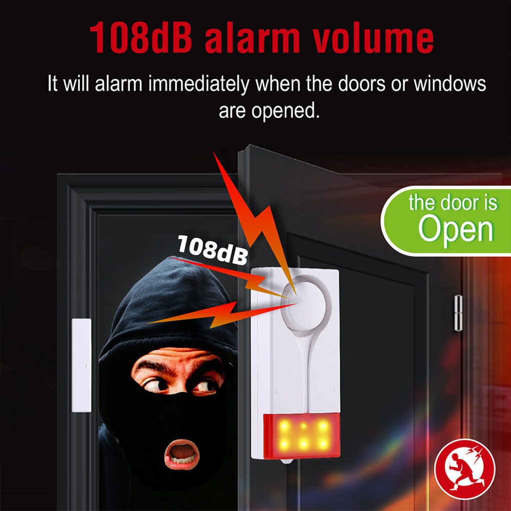 도난 방지 경보 110db 큰 소리의 문 및 창문 경보 - Window Alarm Sensor 리뷰 및 가격