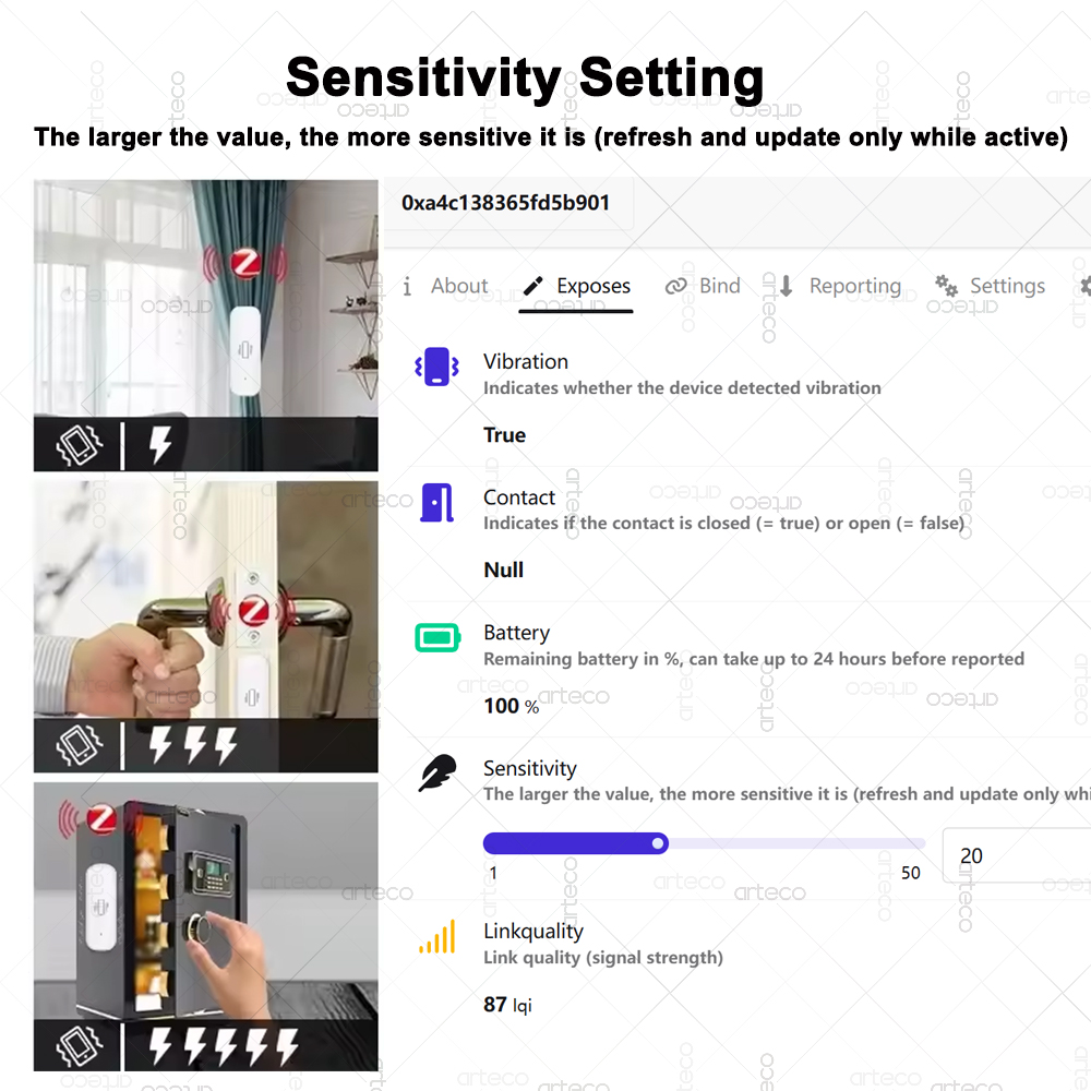 ZigBee 스마트 진동 센서 실시간 진동 모니터 센서 - Home Security And Monitoring 리뷰 및 가격