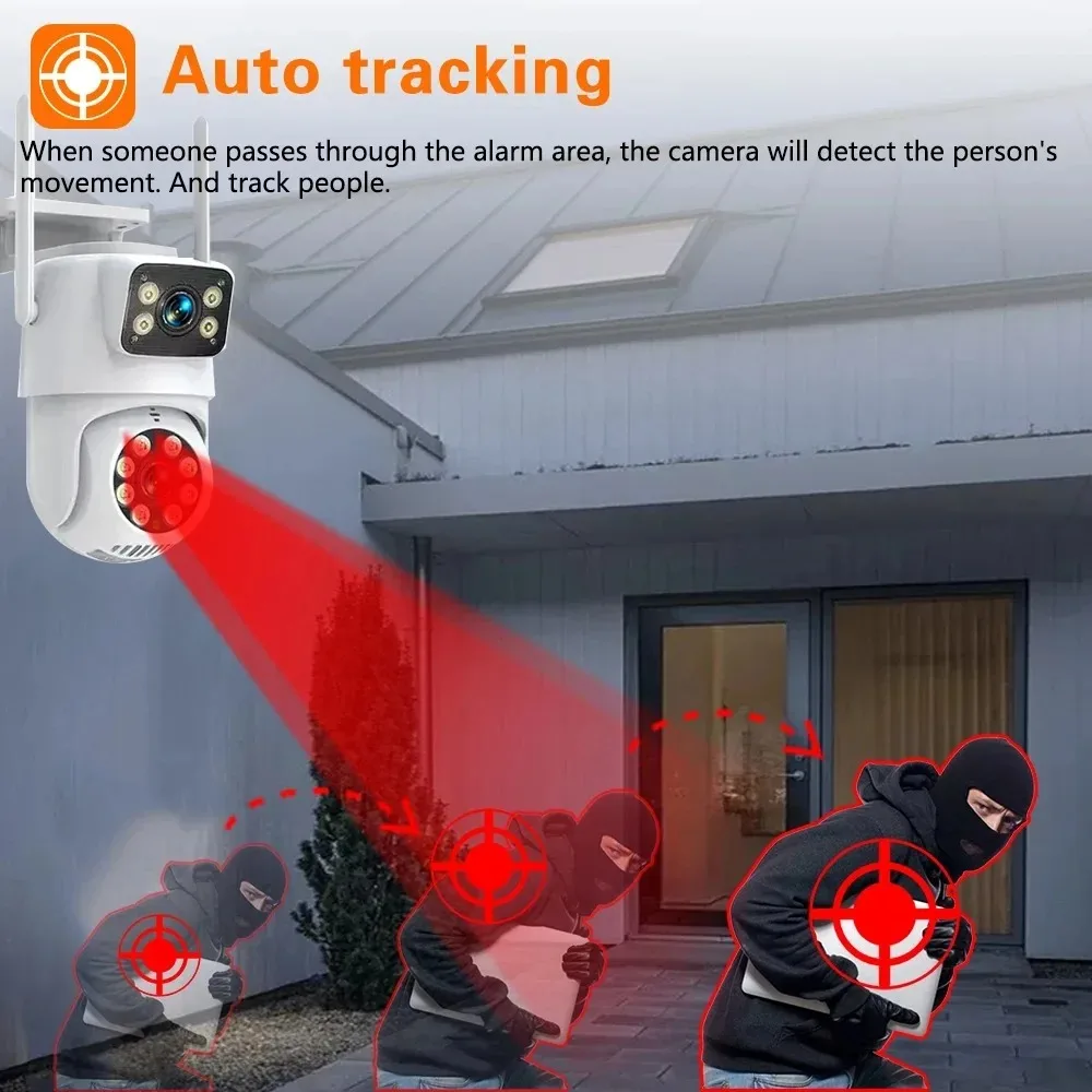 10채널 CCTV 보안 4K 듀얼 렌즈 PTZ 카메라  - Home Security And Monitoring 리뷰 및 가격