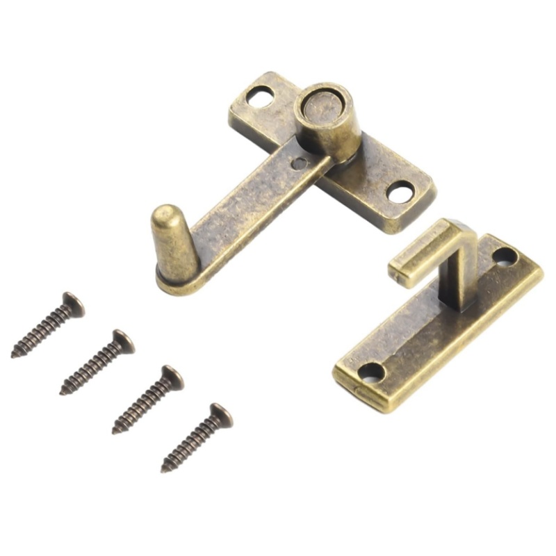 1 세트 청동 슬라이딩 창 도어 잠금 핸들 나사 금속  - Door Chain Guard 리뷰 및 가격