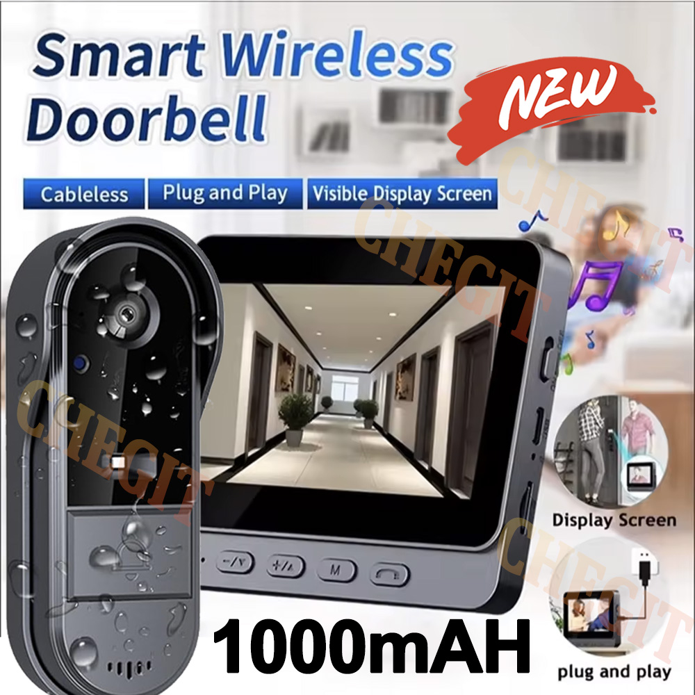 무선 와이파이 초인종 카메라 1080P 비디오 인터콤  - Home Security No Wifi Needed 리뷰 및 가격