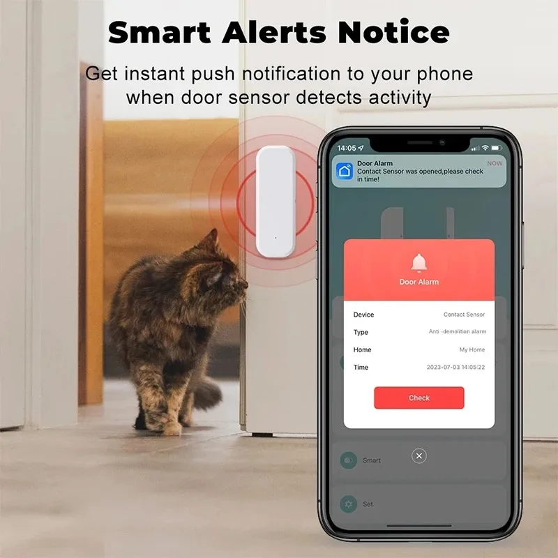 Tuya WiFi 스마트 도어 윈도우 센서 개폐 감지기 - Window Alarm Sensor 리뷰 및 가격