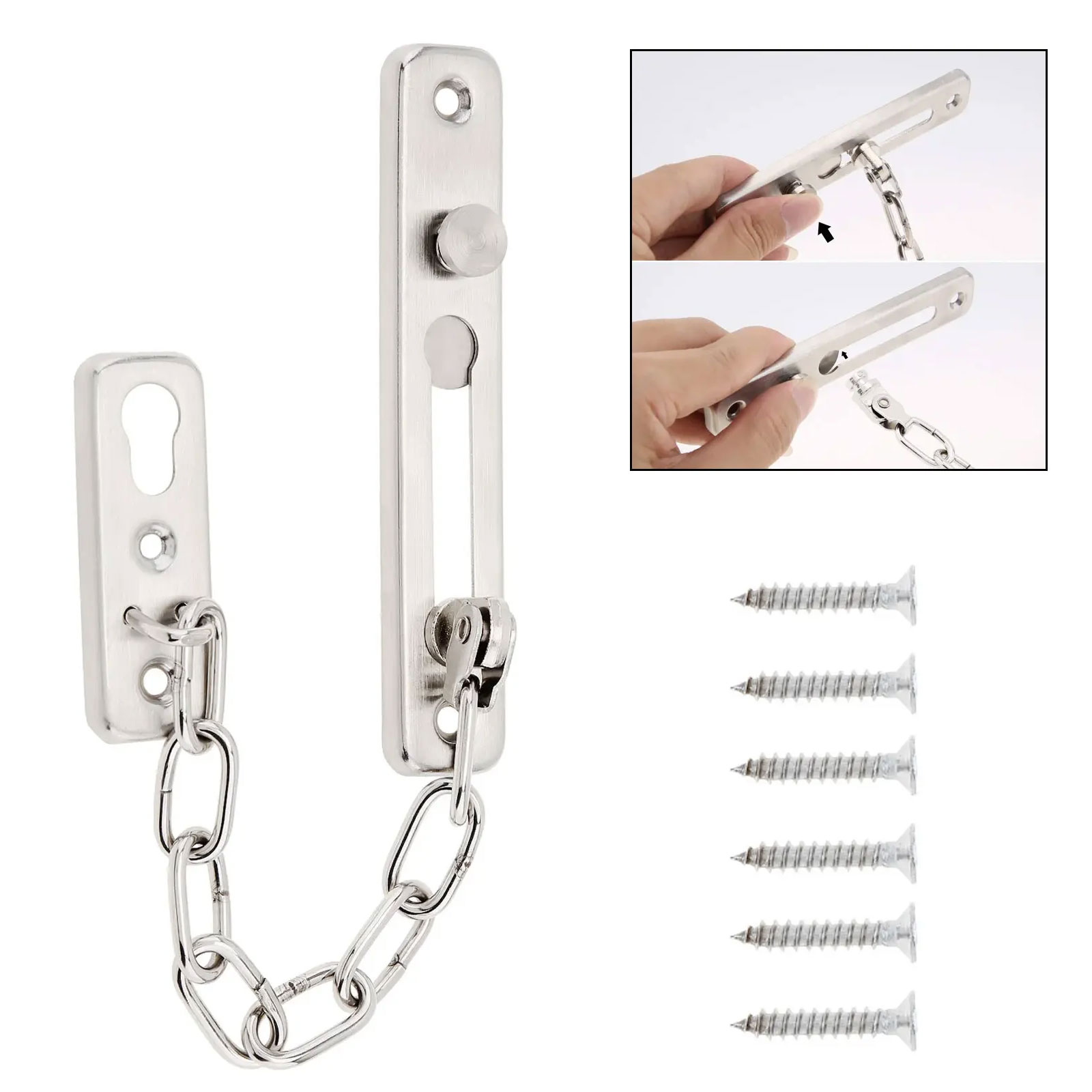 단단한 보안 도어 슬라이딩 체인 잠금 장치, 안전 펀치 - Door Chain Guard 리뷰 및 가격