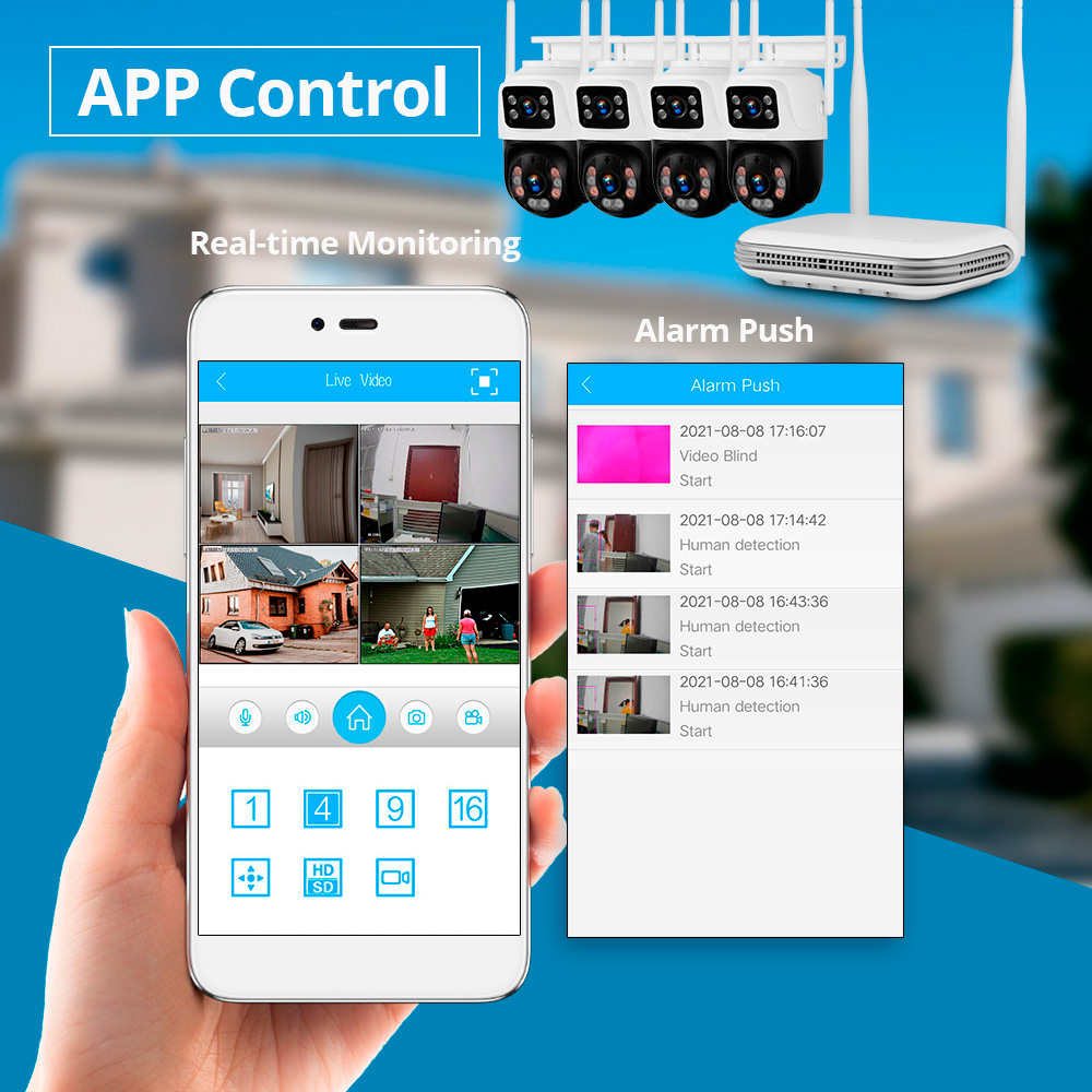 KERUI 방수 6MP HD 무선 듀얼 렌즈 PTZ W - Home Security No Wifi Needed 리뷰 및 가격