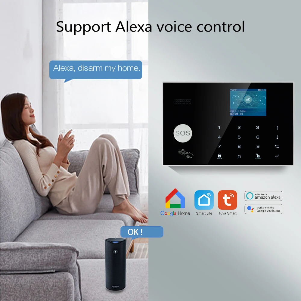 Tuya 무선 WIFI GSM 홈 도난 경보 시스템 I - Home Zone Security Camera 리뷰 및 가격