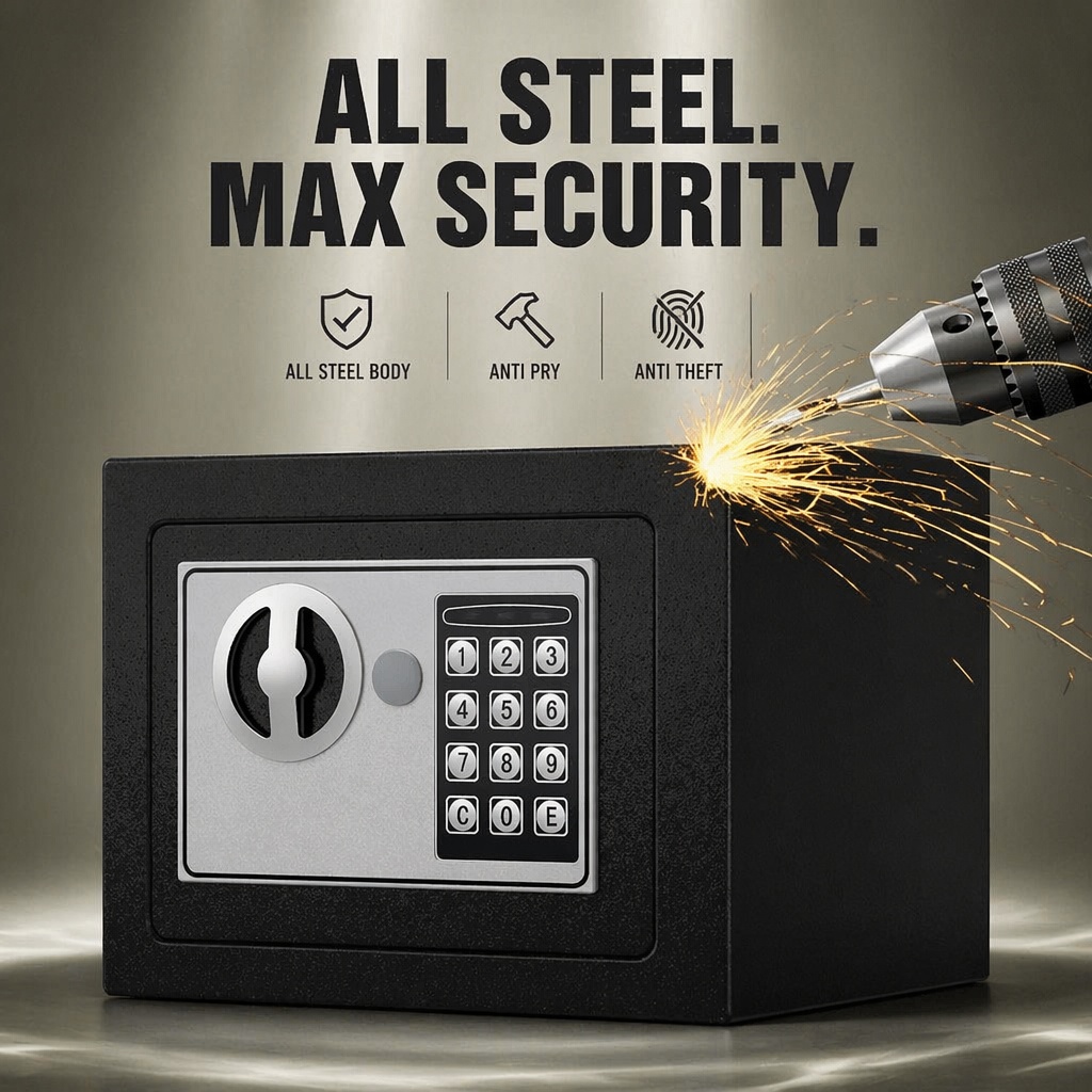 올스틸 전자 디지털 키패드 금고, 이중 비밀번호 키 잠 - Home Security Box 리뷰 및 가격