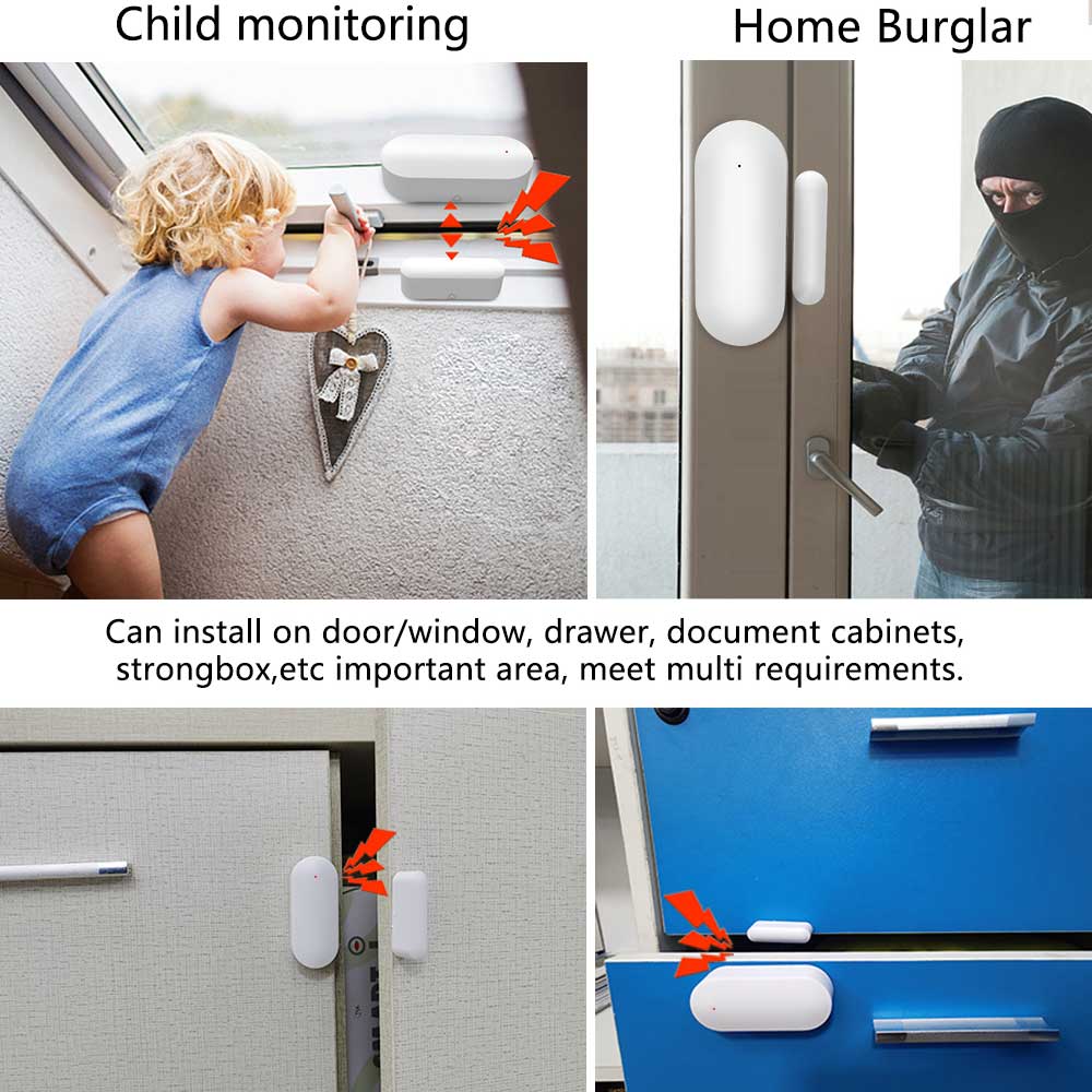 10PCS 433MHz 무선 도어 센서 스마트 알람 보 - Window Alarm Sensor 리뷰 및 가격