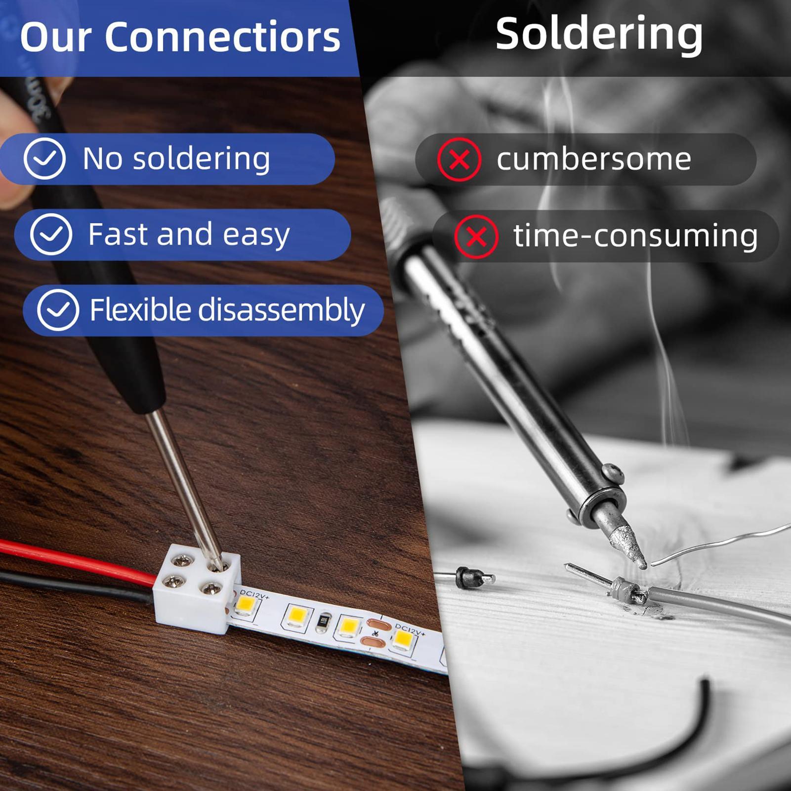 LED 스트립 커넥터 8mm 무땜납 스트립 라이트 커넥 - Home Security Providers 리뷰 및 가격
