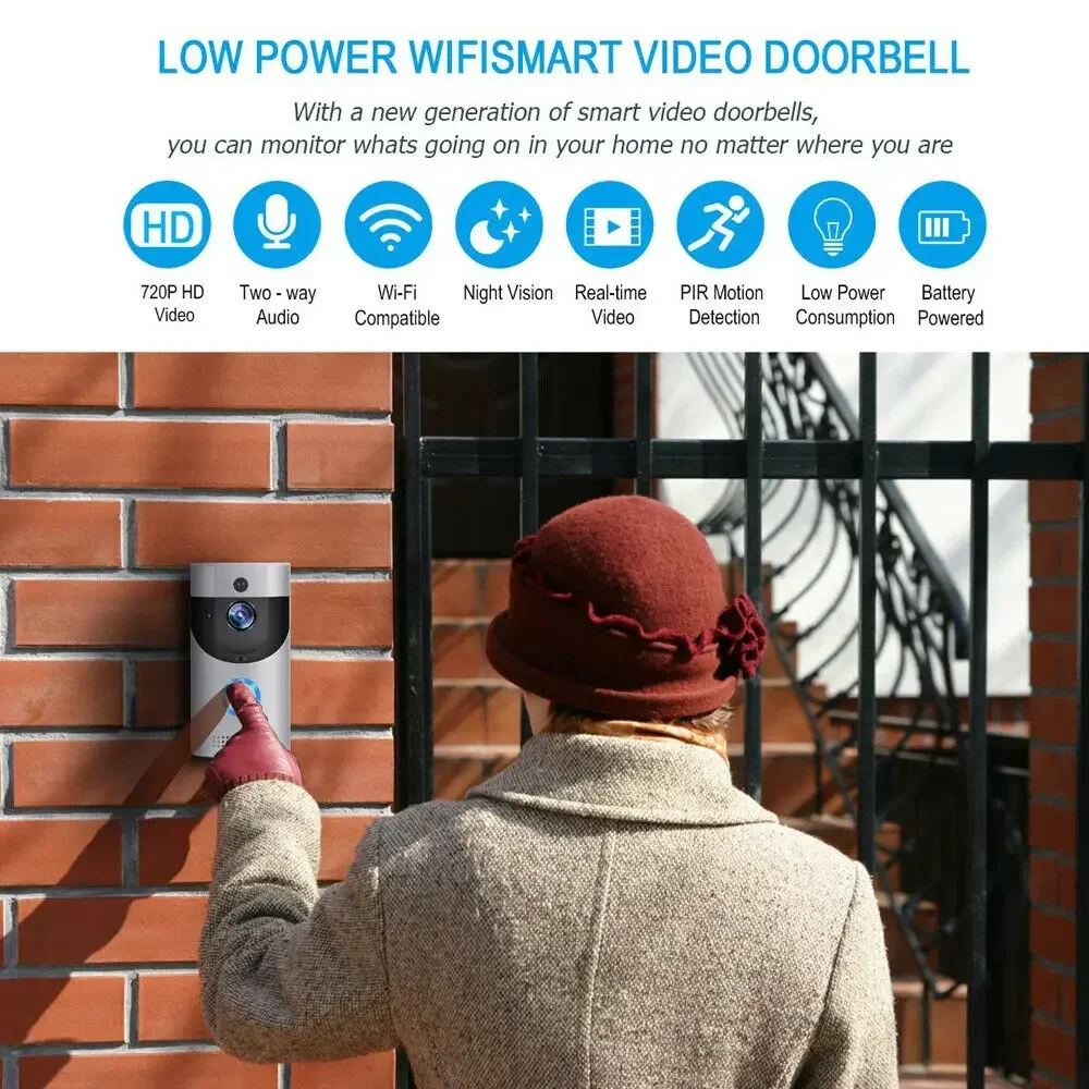720P HD 스마트 홈 무선 WIFI 초인종 카메라  - Home Security No Wifi Needed 리뷰 및 가격
