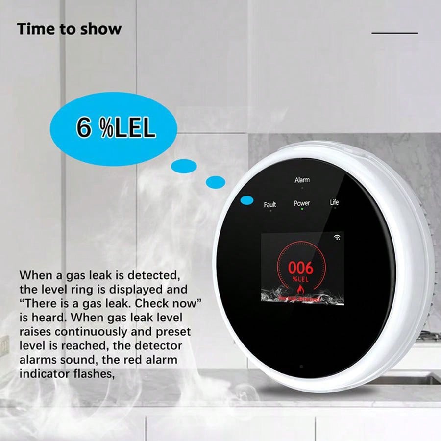 2.4G WiFi 가스 경보 센서 가연성 가스 감지기는 - Home Security And Monitoring 리뷰 및 가격