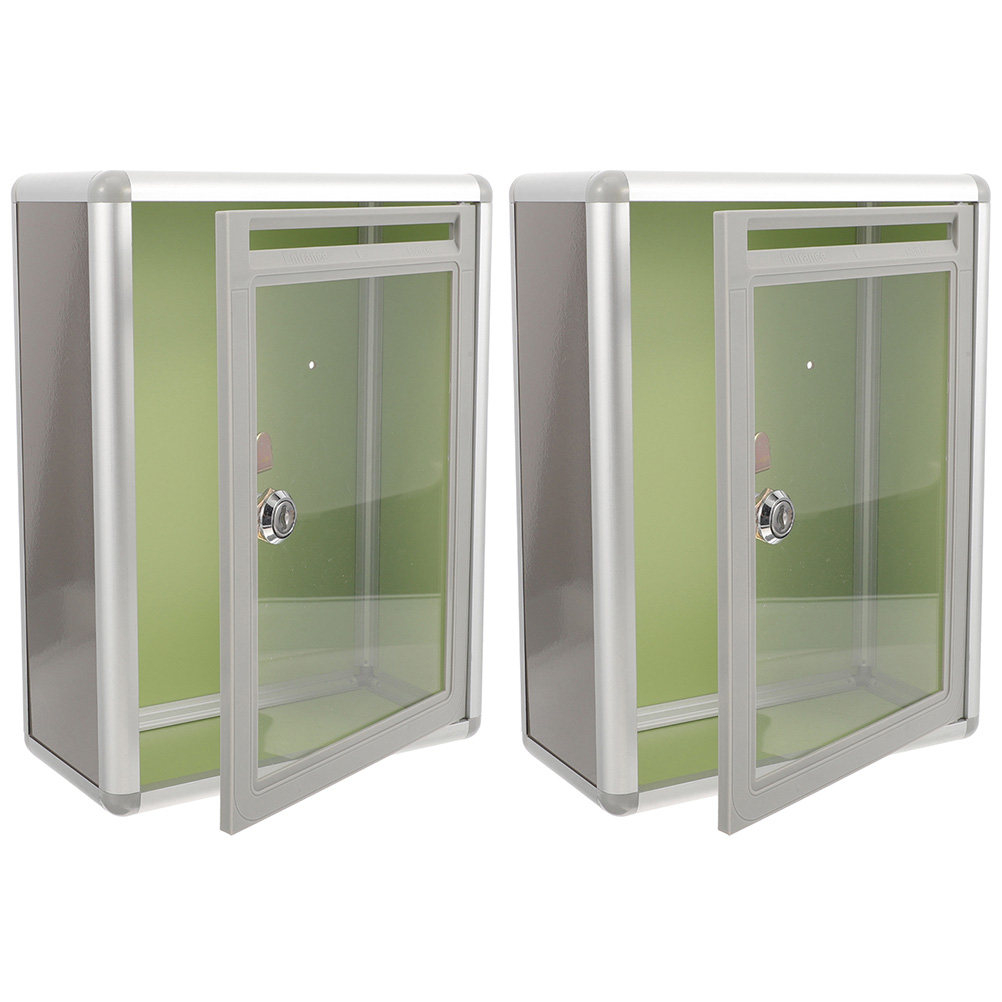 2Pcs 투명한 메일 박스 금속 벽걸이형 메일박스 잠금 - Home Security Box 리뷰 및 가격