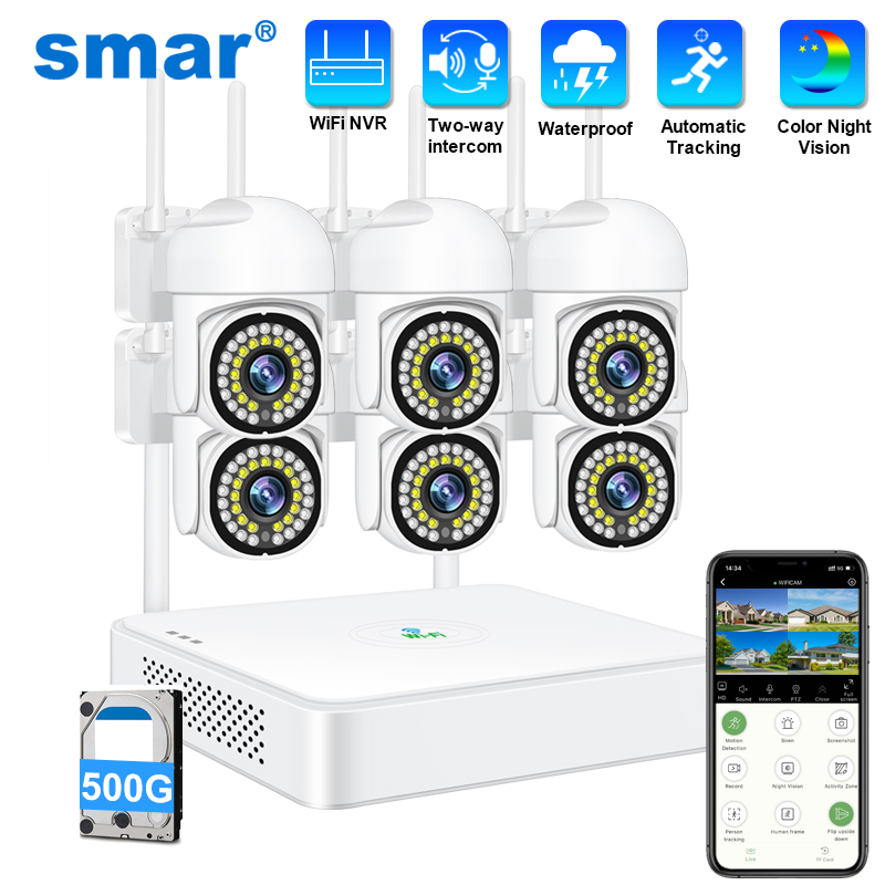 Smar 3MP 무선 CCTV 보안 카메라 시스템 PT - Home Security And Monitoring 리뷰 및 가격