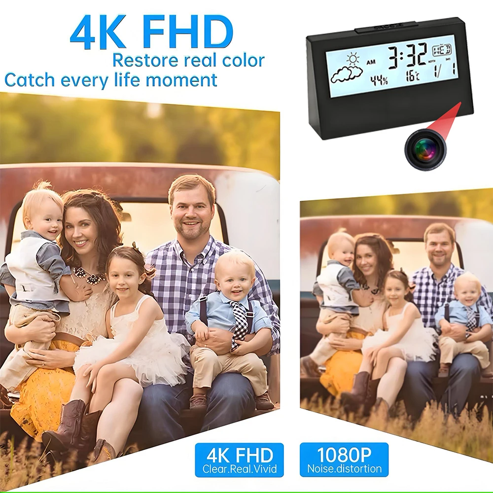 4K WiFi 시계 카메라 (모션 감지 기능 포함) | - Home Security No Wifi Needed 리뷰 및 가격