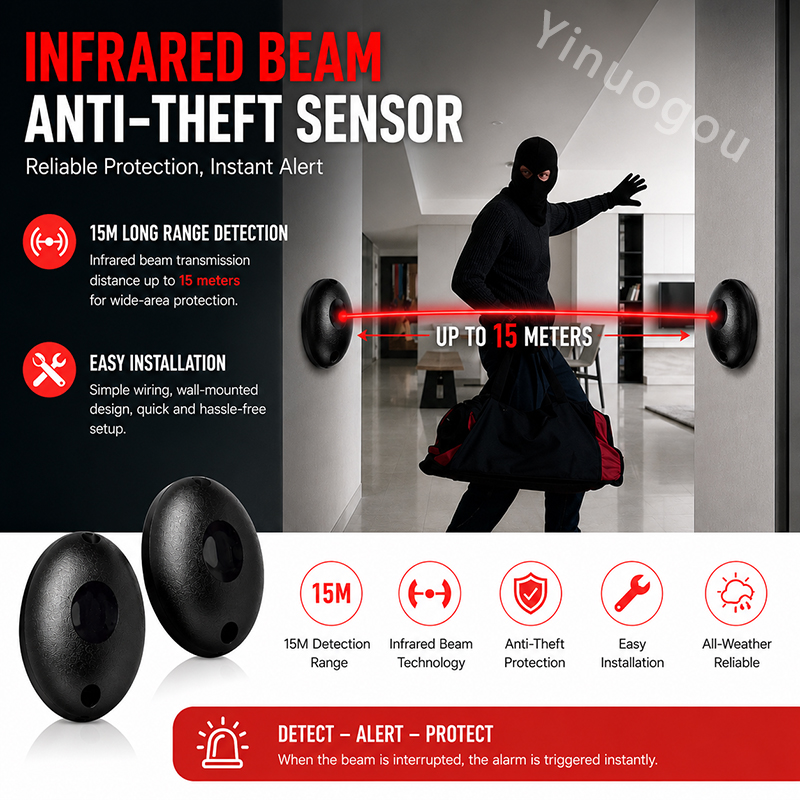DC 12-24V 단일 적외선 빔 센서 IP55 방수  - Window Alarm Sensor 리뷰 및 가격